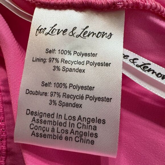 For Love and Lemons Pink Maxi Dress Small Tiered Skirt Semi Sheer - Picture 10 of 16